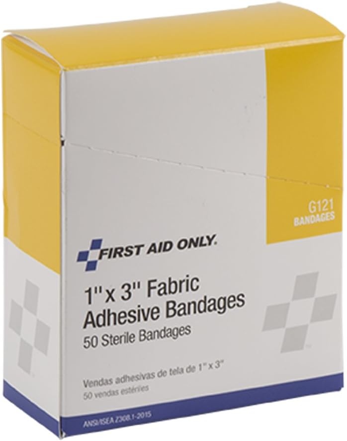 image:imageFirst Aid Only 1 X 3 Fabric Bandage 50 Count Box1