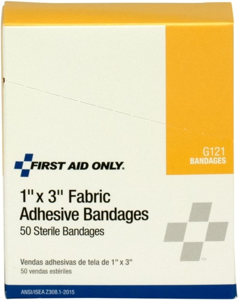 image:imageFirst Aid Only 1 X 3 Fabric Bandage 50 Count Box1