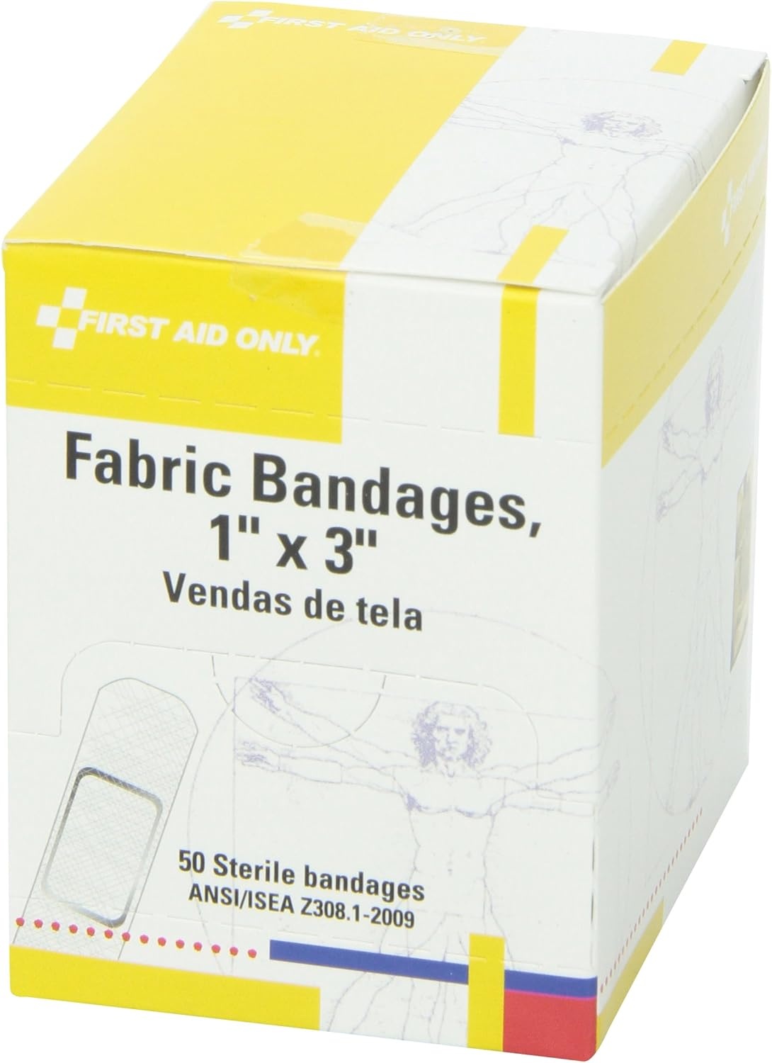 image:imageFirst Aid Only 1 X 3 Fabric Bandage 50 Count Box1