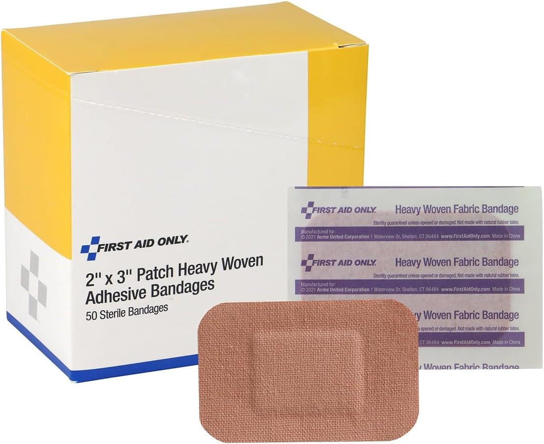 image:imageFirst Aid Only 1750 Heavy Woven Fabric Adhesive Bandages 2 x 3 Extra Large 50 Count50 Count Pack of 1