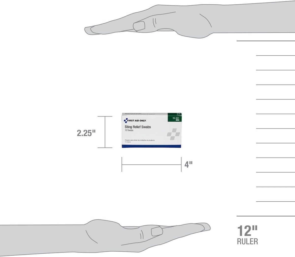 image:imageFirst Aid Only 19001 Sting Relief Swabs 4 x 225 x 075 10 Count10 Count Pack of 1
