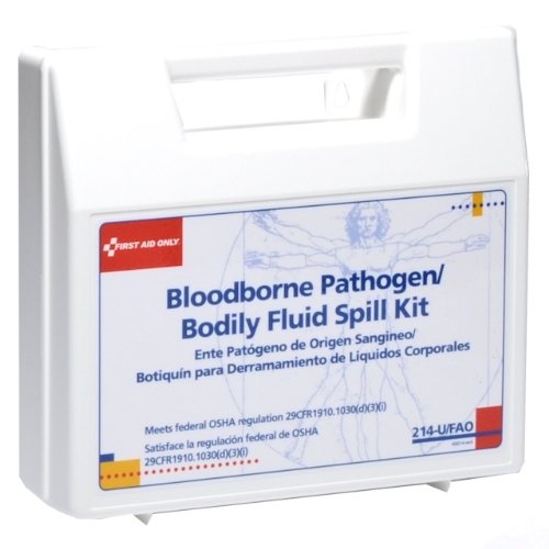 image:imageFirst Aid Only 214UFAO OSHA Compliant Body Fluid Clean Up Kit Blood Borne Pathogen Clean Up Kit in Plastic Case 23 Pieces23 Pieces