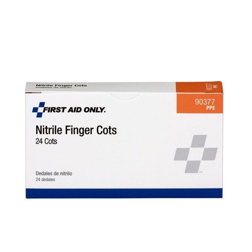 image:imageFirst Aid Only 90377 Nitrile Latex Free Finger Cots First Aid Kit Refill Supplies for Business Food Service and Home Large Box of 24