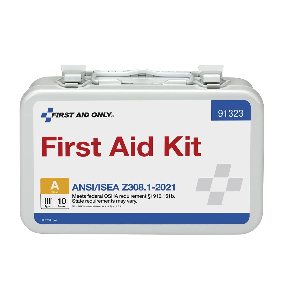 image:imageFirst Aid Only 91323 ANSI A 2021 and OSHA Compliant First Aid Kit 10Person Emergency First Aid Kit for Business Home Car and Worksites 76 Pieces
