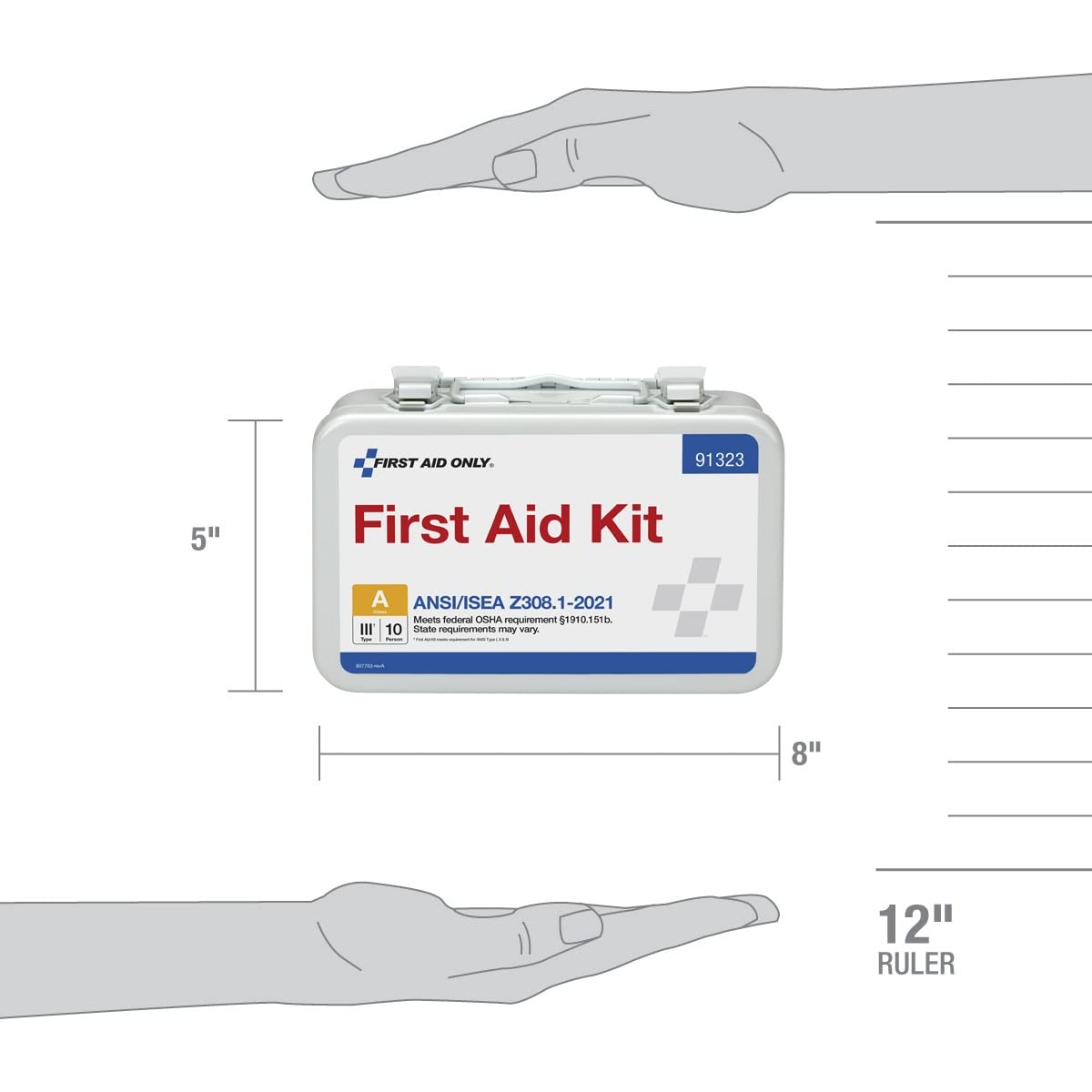 image:imageFirst Aid Only 91323 ANSI A 2021 and OSHA Compliant First Aid Kit 10Person Emergency First Aid Kit for Business Home Car and Worksites 76 Pieces