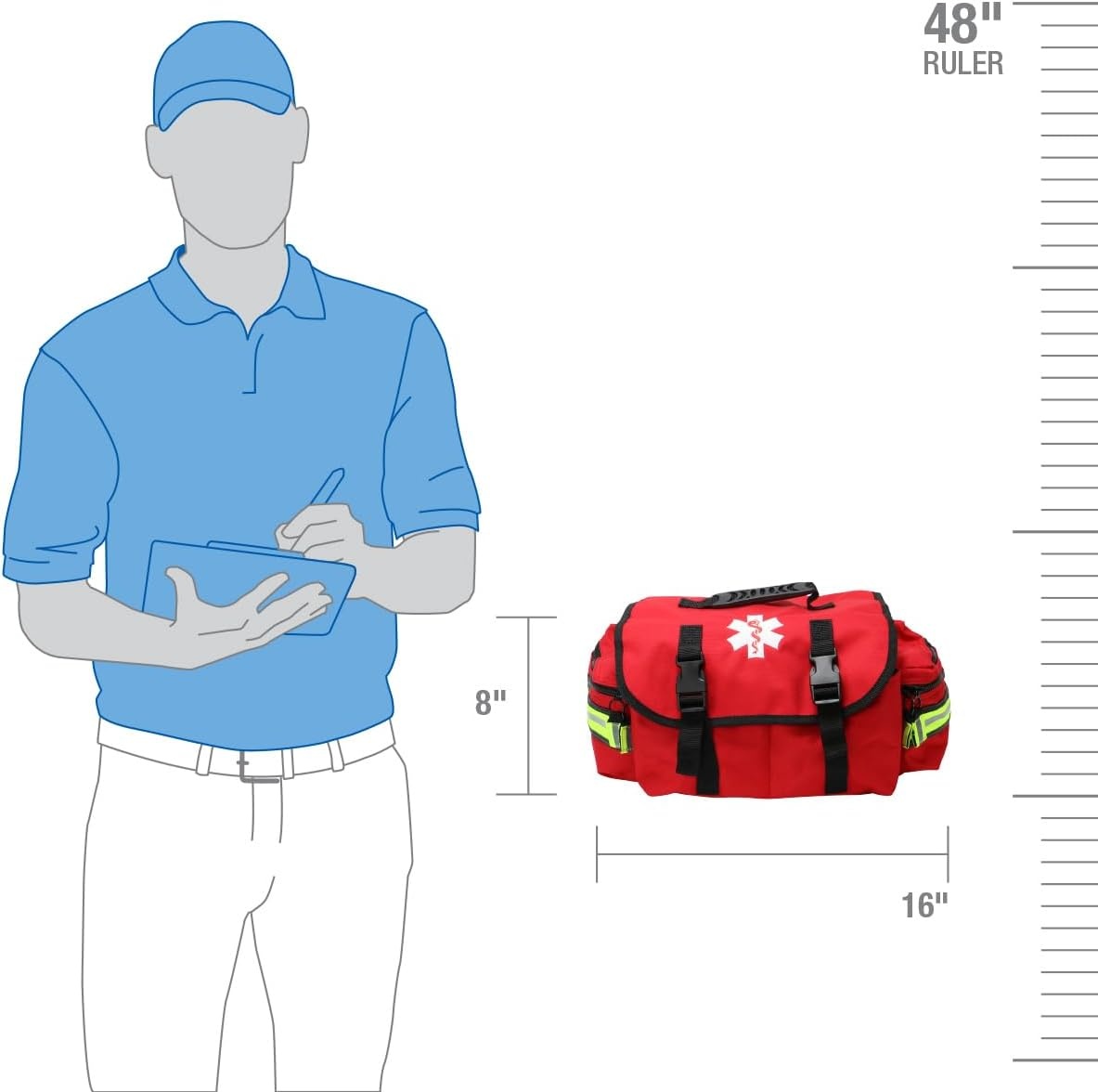 image:imageFirst Aid Only 91390 Basic First Aid Kit First Responder Bag 329 Pieces329 Pieces