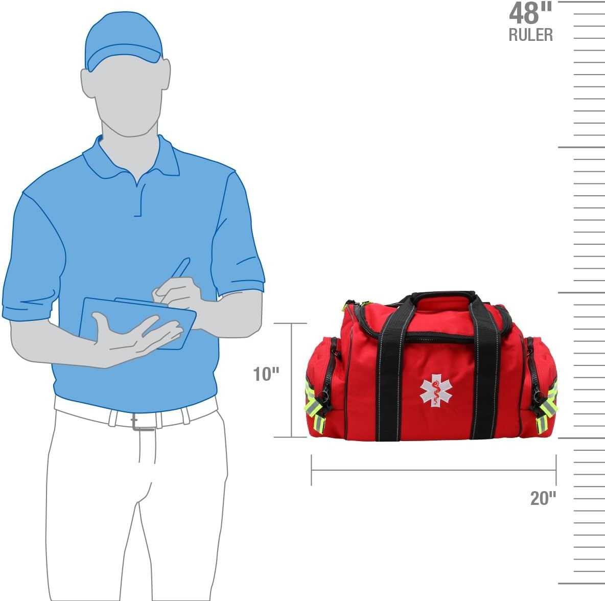 image:imageFirst Aid Only 91390 Basic First Aid Kit First Responder Bag 329 Pieces335 Pieces