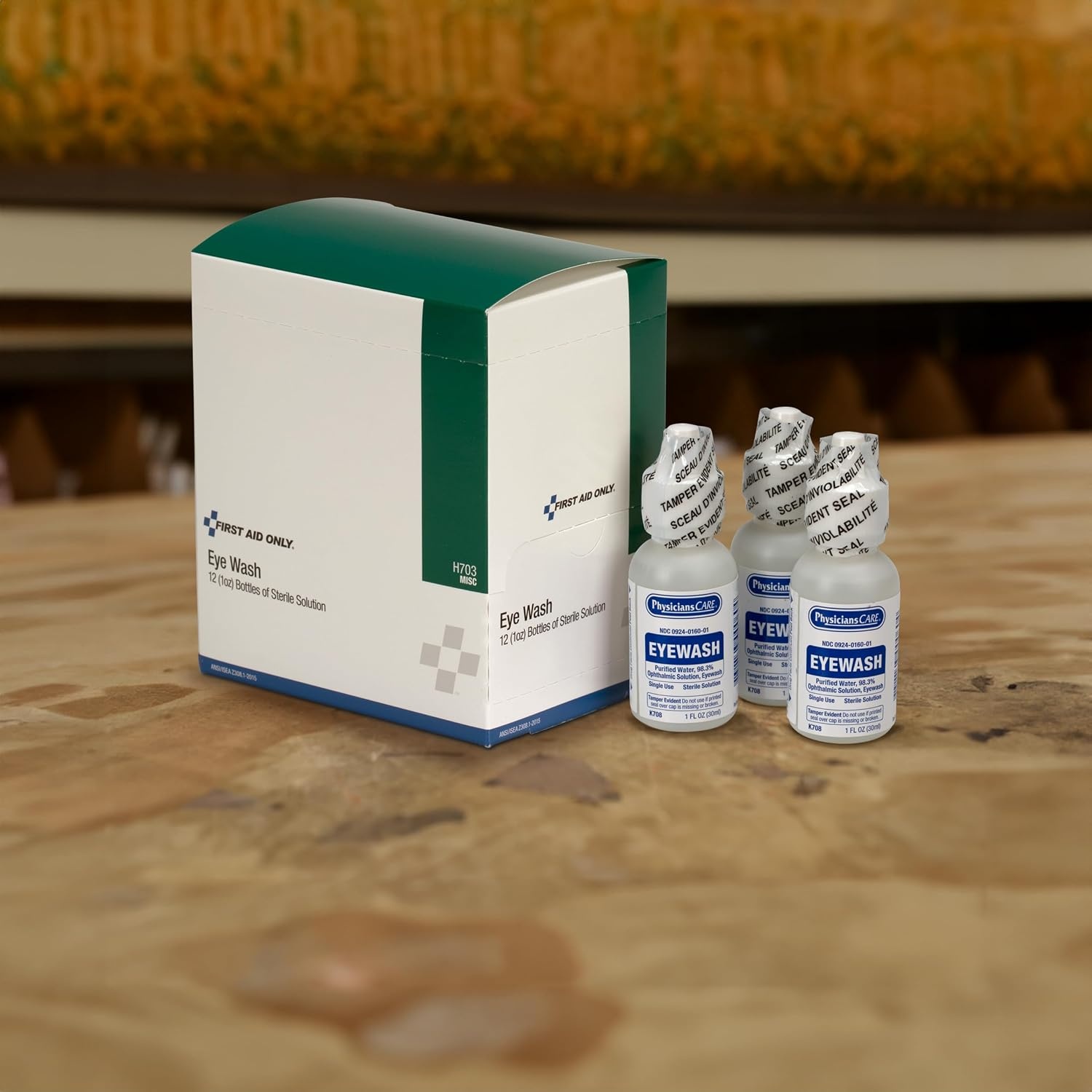image:imageFirst Aid Only PhysiciansCare Eye Wash Sterile Isotonic Buffered for Flushing amp Irrigating Eyes 1oz Bottle 12 PackFirst Aid Only