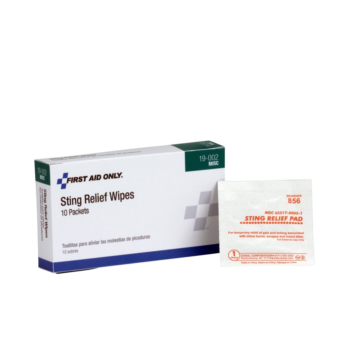 image:imageFirst Aid Only Sting Relief Pads Box of 1019002 Pack of 3