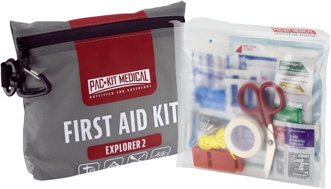 image:imagePacKit Watertight Explorer 1 First Aid Kit for Hiking Camping and Outdoor Activities 67 PiecesMedium