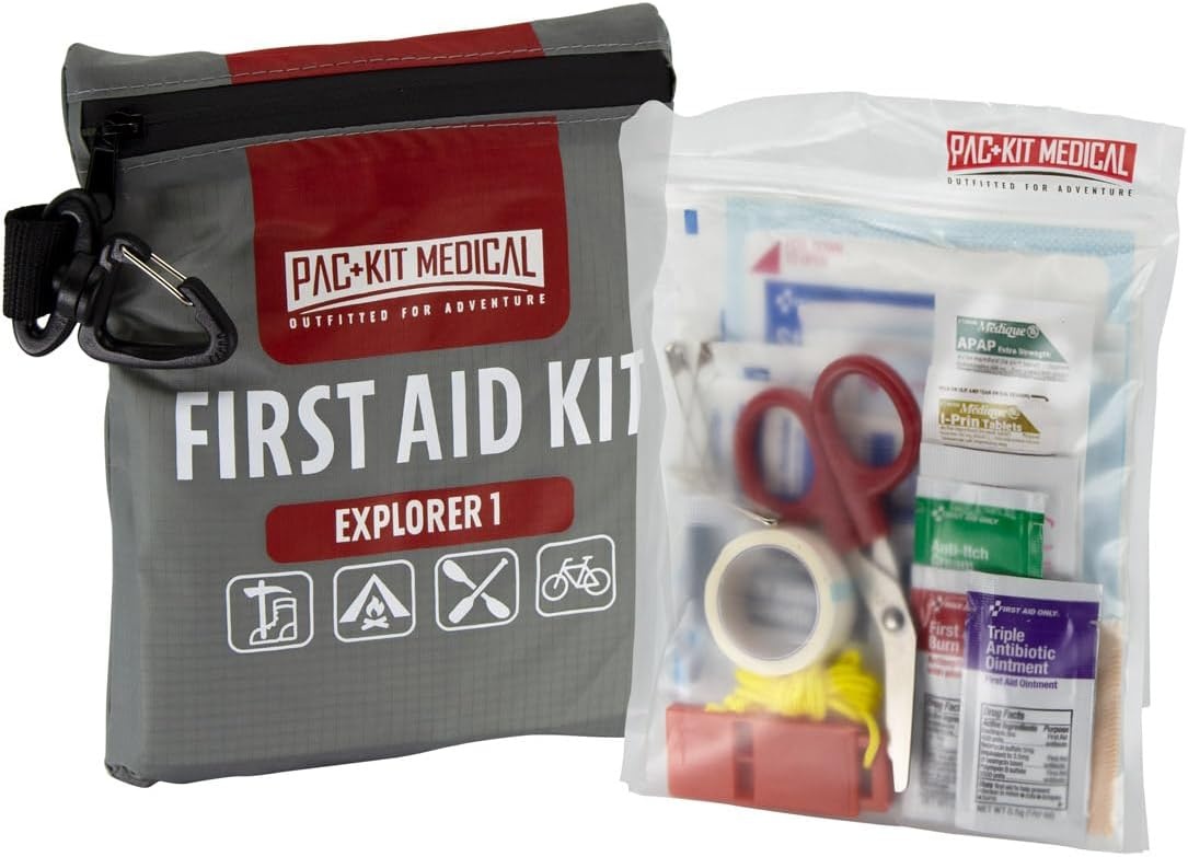 image:imagePacKit Watertight Explorer 1 First Aid Kit for Hiking Camping and Outdoor Activities 67 PiecesSmall