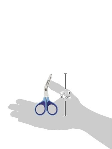 image:imagePhysiciansCare 90294 Titanium NonStick First Aid Bandage Scissors Bent 4Inch Scissors Blue65 x 4 x 03 Pack of 2