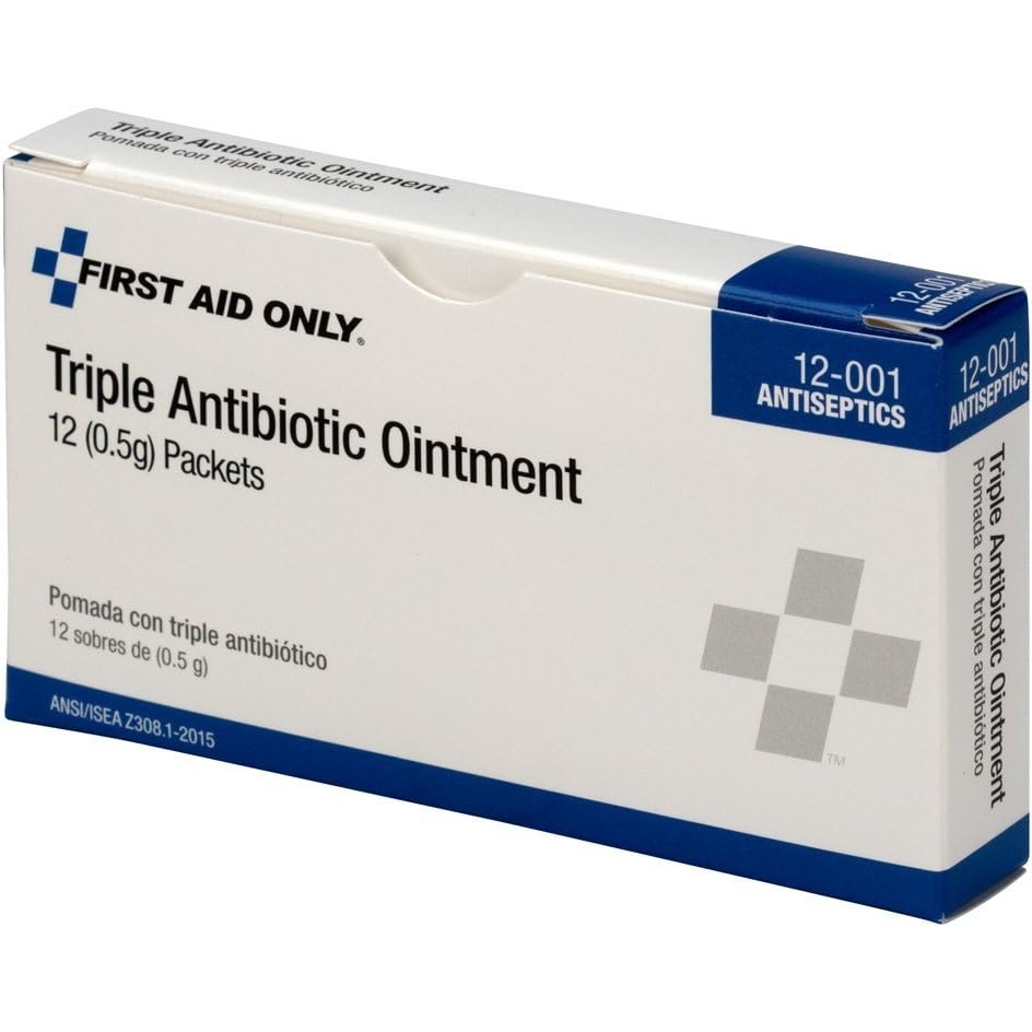 image:imageFirst Aid Only 12001 Triple Antibiotic Ointment Packet Box of 1205 Gram Pack of 12