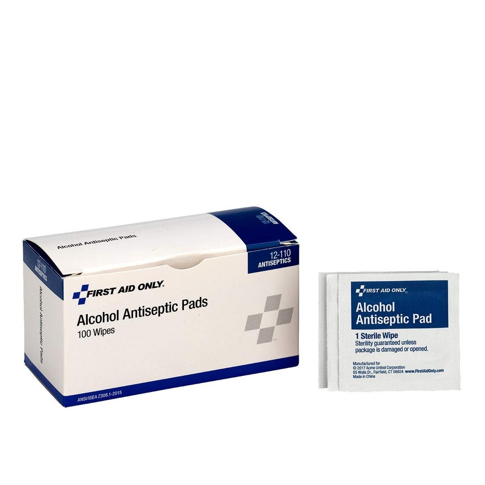 image:imageFirst Aid Only 12110 Alcohol Wipes Individually Wrapped 100 Per Box