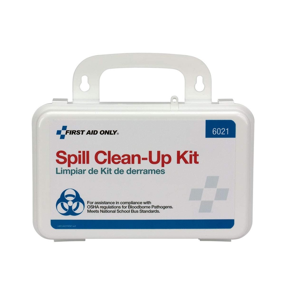 image:imageFirst Aid Only 6021 21Piece Body Fluid Clean Up Kit Commercial Cleaning Equipment for Spills in Weatherproof Plastic Case White