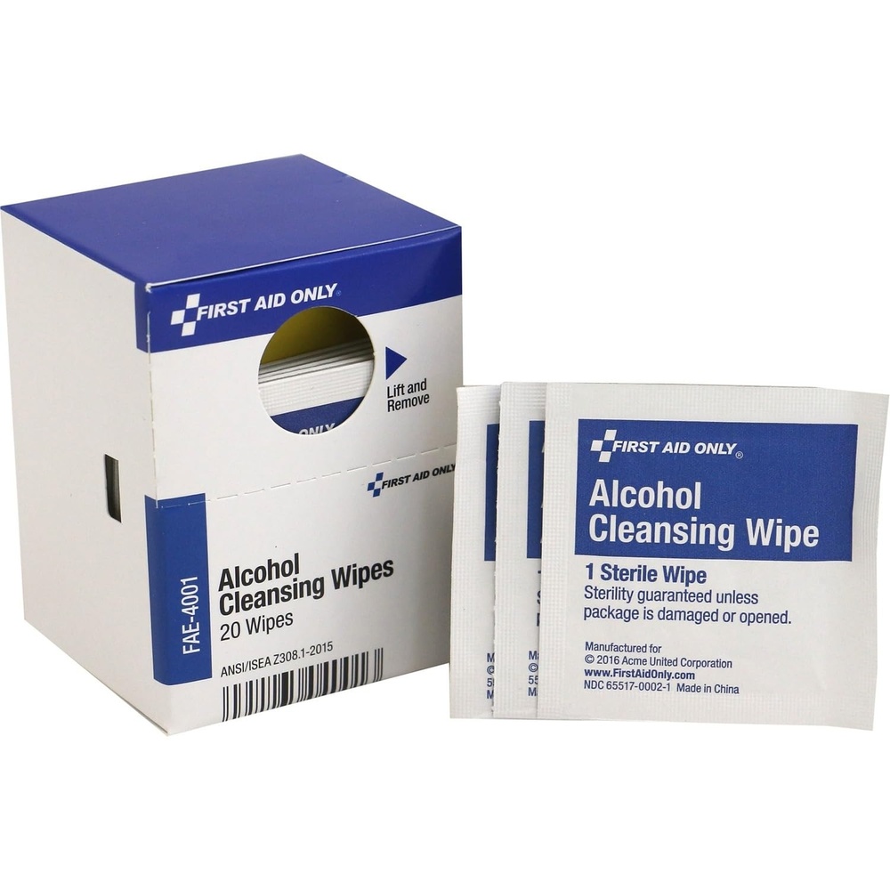 image:imageFirst Aid Only FAE4001 Alcohol Cleansing Pads 20 CountSkin Cleaning Wipe