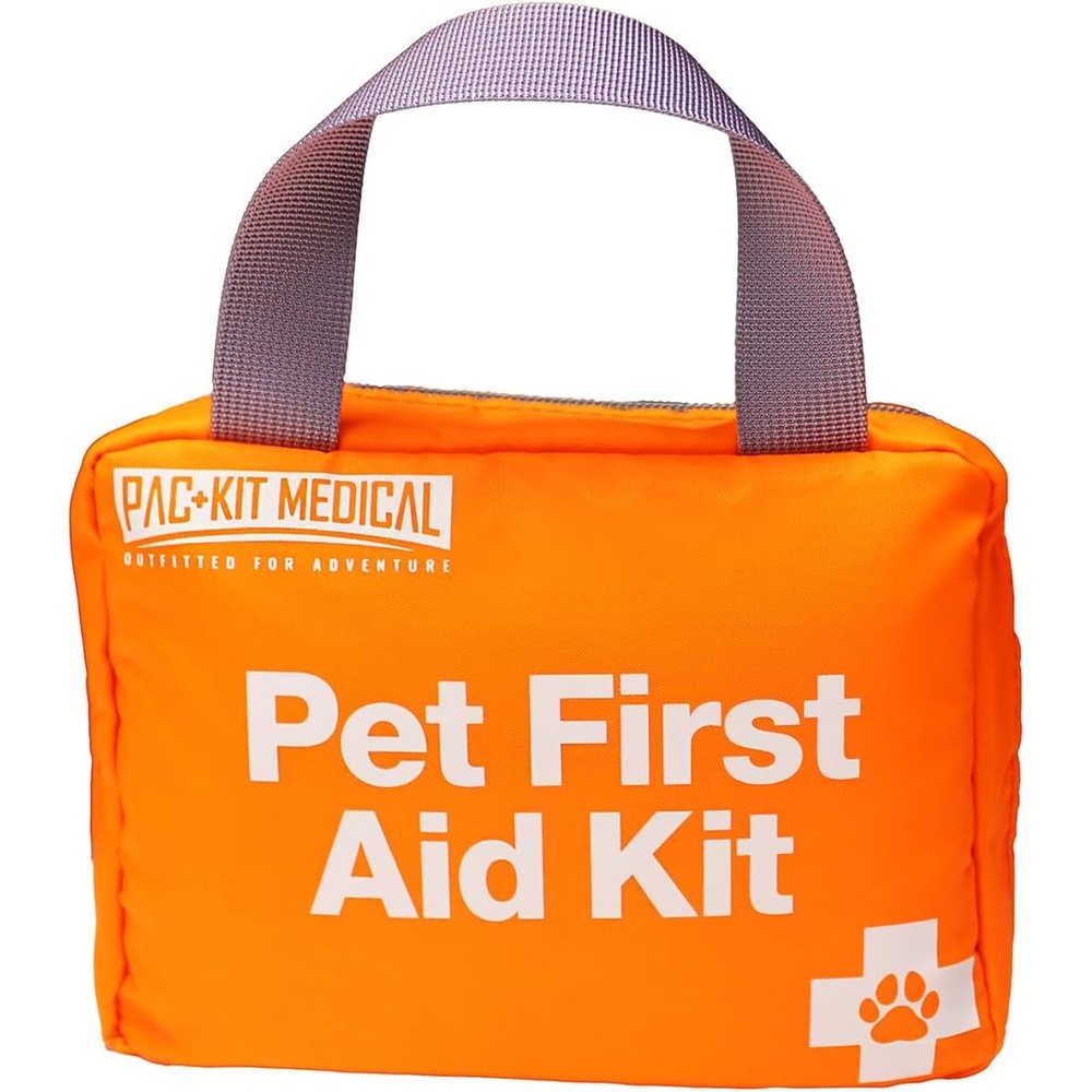 image:imagePacKit Pet First Aid Kit for Dogs Cats and Other Animals in SoftSided Organized Zipper Case 48 PiecesLarge