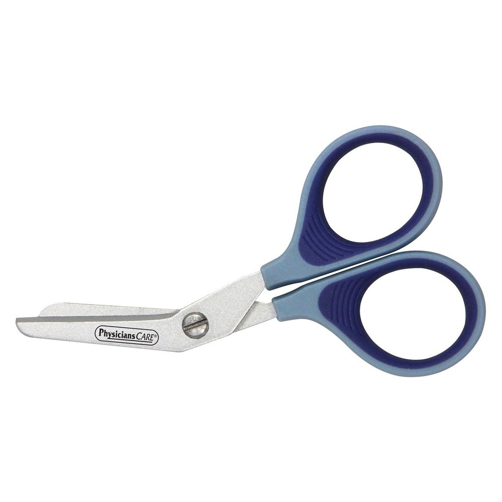 image:imagePhysiciansCare 90294 Titanium NonStick First Aid Bandage Scissors Bent 4Inch Scissors Blue65 x 4 x 03