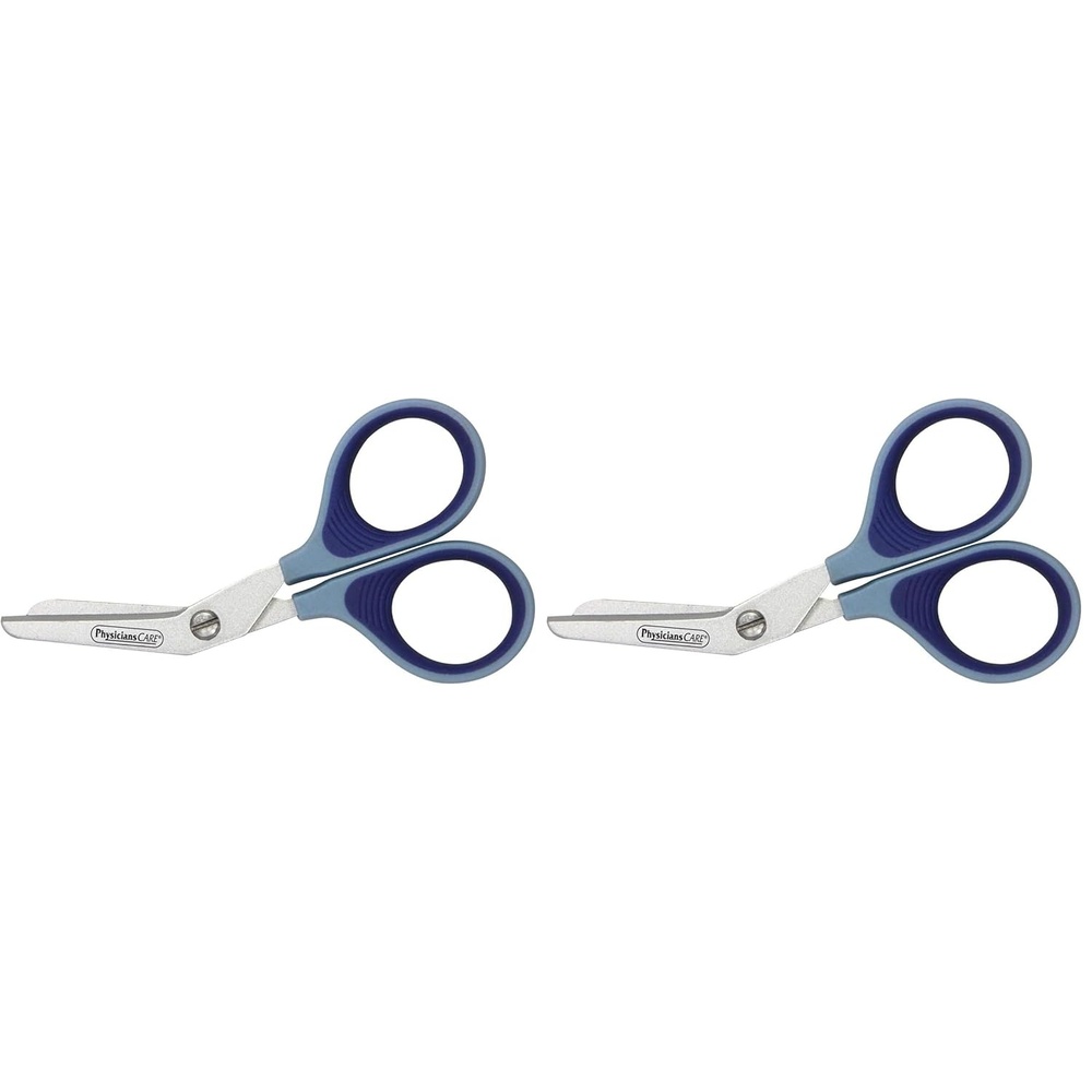 image:imagePhysiciansCare 90294 Titanium NonStick First Aid Bandage Scissors Bent 4Inch Scissors Blue65 x 4 x 03 Pack of 2
