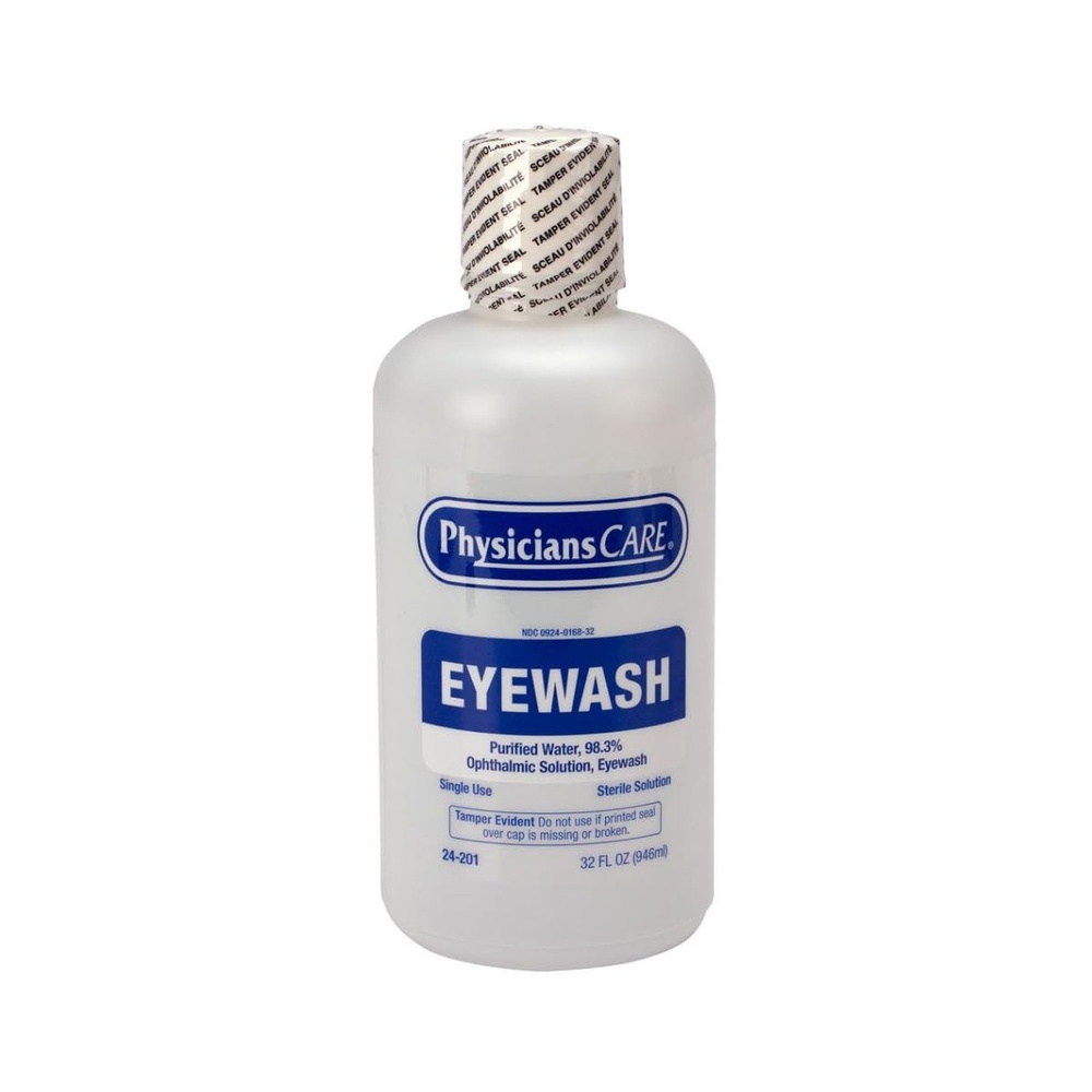image:imagePhysiciansCare Eye Wash Solution Sterile Isotonic Buffered Solution for Flushing amp Irrigating Eyes 32oz BottleEyewash Refill