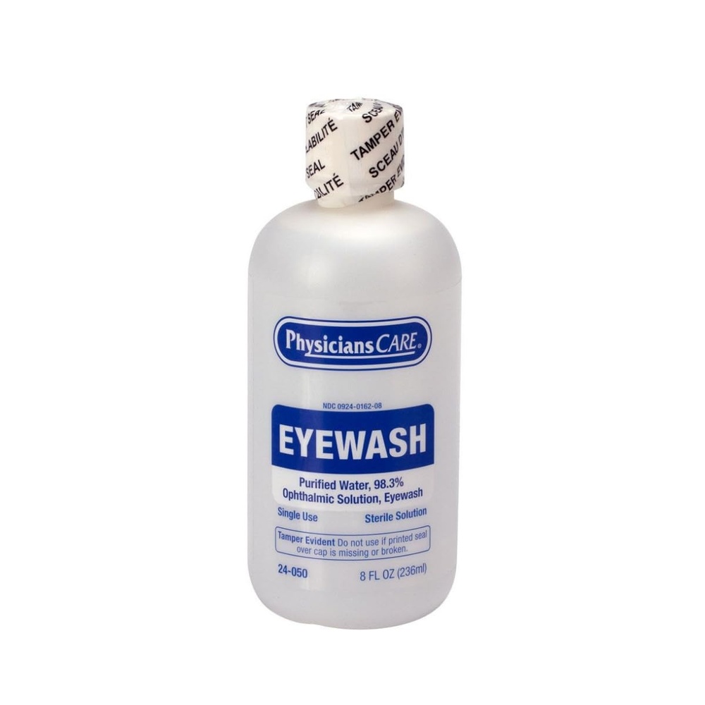 image:imagePhysiciansCare Eye Wash Solution Sterile Isotonic Buffered Solution for Flushing amp Irrigating Eyes 8oz Bottle