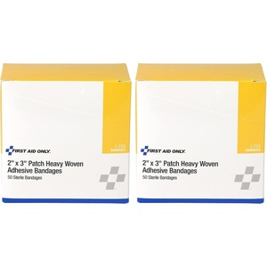 image:imageFirst Aid Only 1750 Heavy Woven Fabric Adhesive Bandages 2 x 3 Extra Large 50 Count50 Count Pack of 2