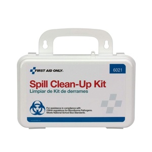 image:imageFirst Aid Only 6021 21Piece Body Fluid Clean Up Kit Commercial Cleaning Equipment for Spills in Weatherproof Plastic Case White