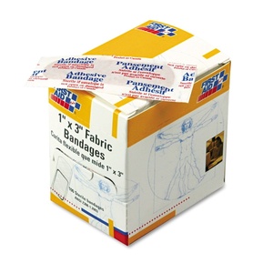 image:imageFirst Aid Only G122 1 x 3 Inch Fabric Bandages First Aid Kit Refill Supplies for Business Worksite and Home 100 Count