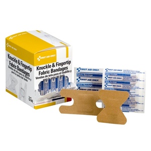 image:imageFirst Aid Only G140 Fabric Adhesive Bandages Assorted Sizes 25 Knuckle Bandages  25 Fingertip Bandages