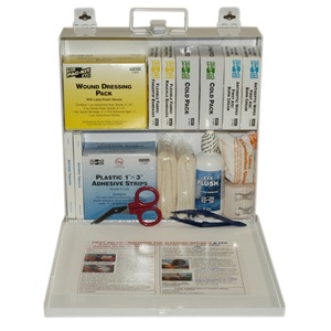 image:imageFirst Aid Only6021 ANSI Plus 50 207 Piece Steel Case First Aid Kit with Wall Mount 95 Height x 95 Width x 275 Depth