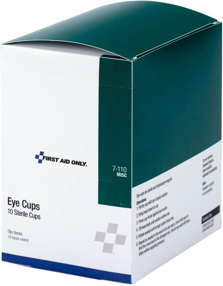 image:imageFirst Aid Only 7110 Sterile Eye Cups 10 Per Box