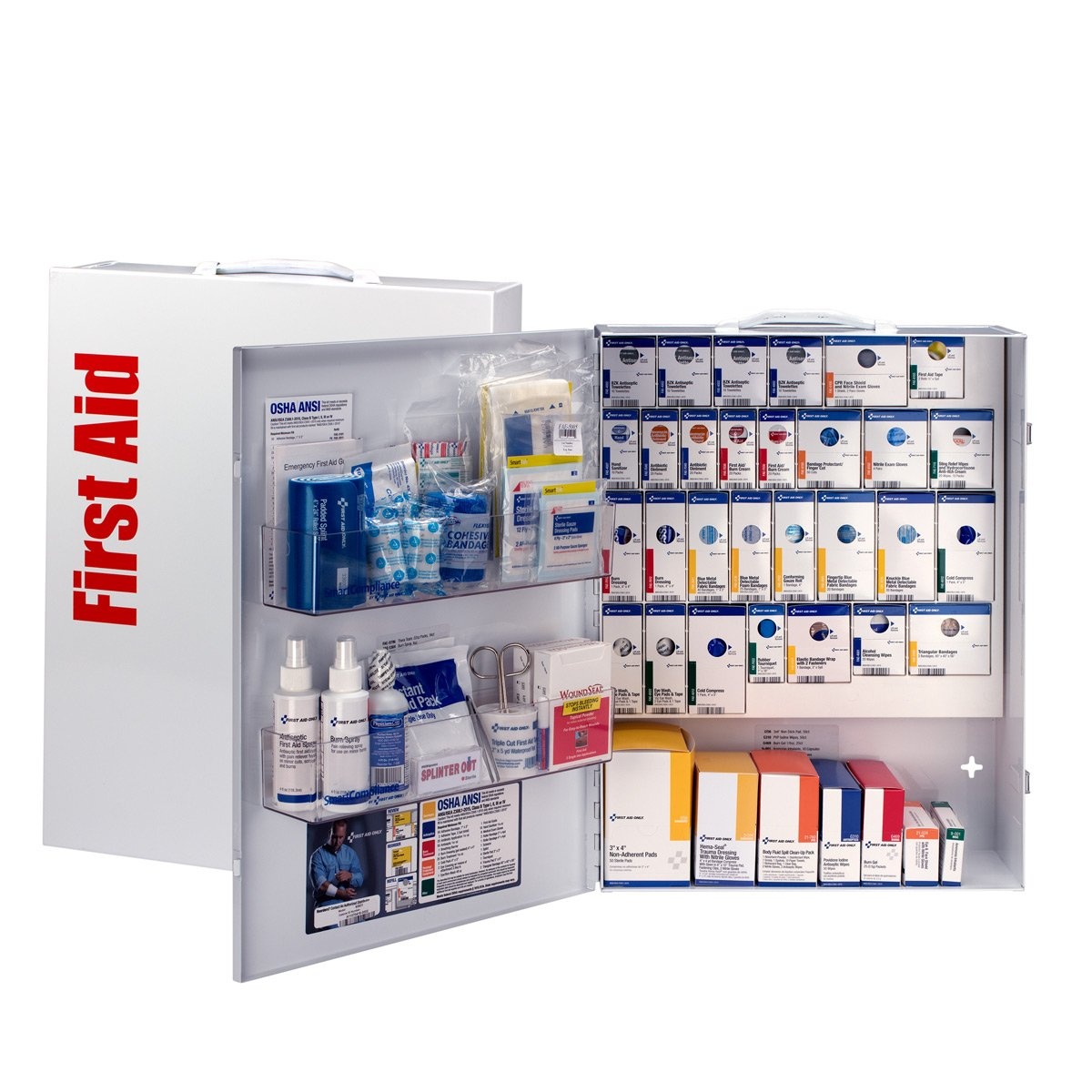 image:imageFirst Aid Only 150 Person XL Metal SmartCompliance Food Service First Aid Cabinet Without Medications 90831