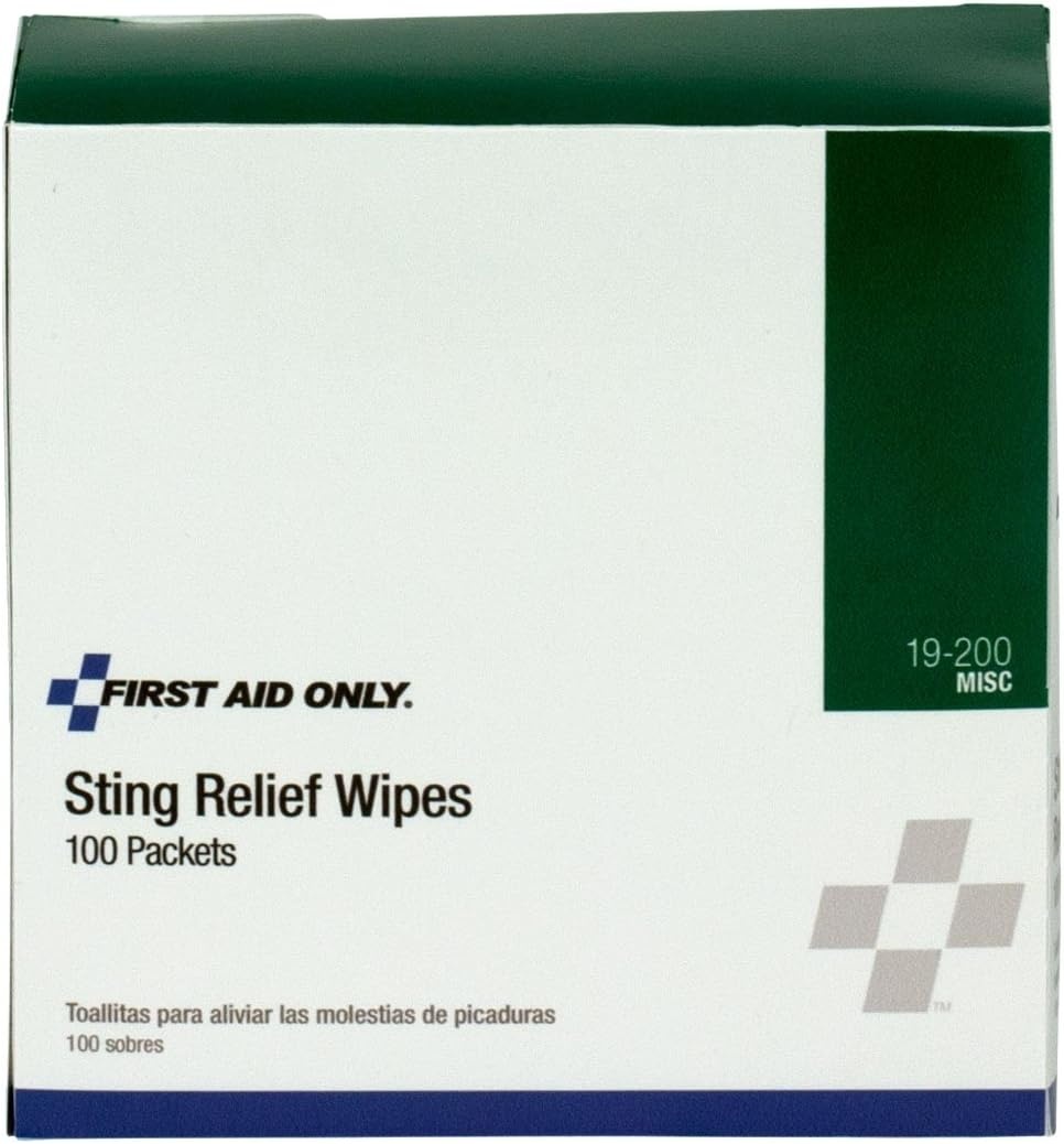 image:imageFirst Aid Only 19200 Sting Relief Wipes 100 Count