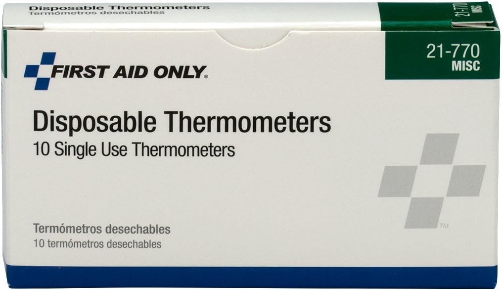 image:imageFirst Aid Only 21770 Disposable Thermometer for Fever 10 Pack10 Count Pack of 4