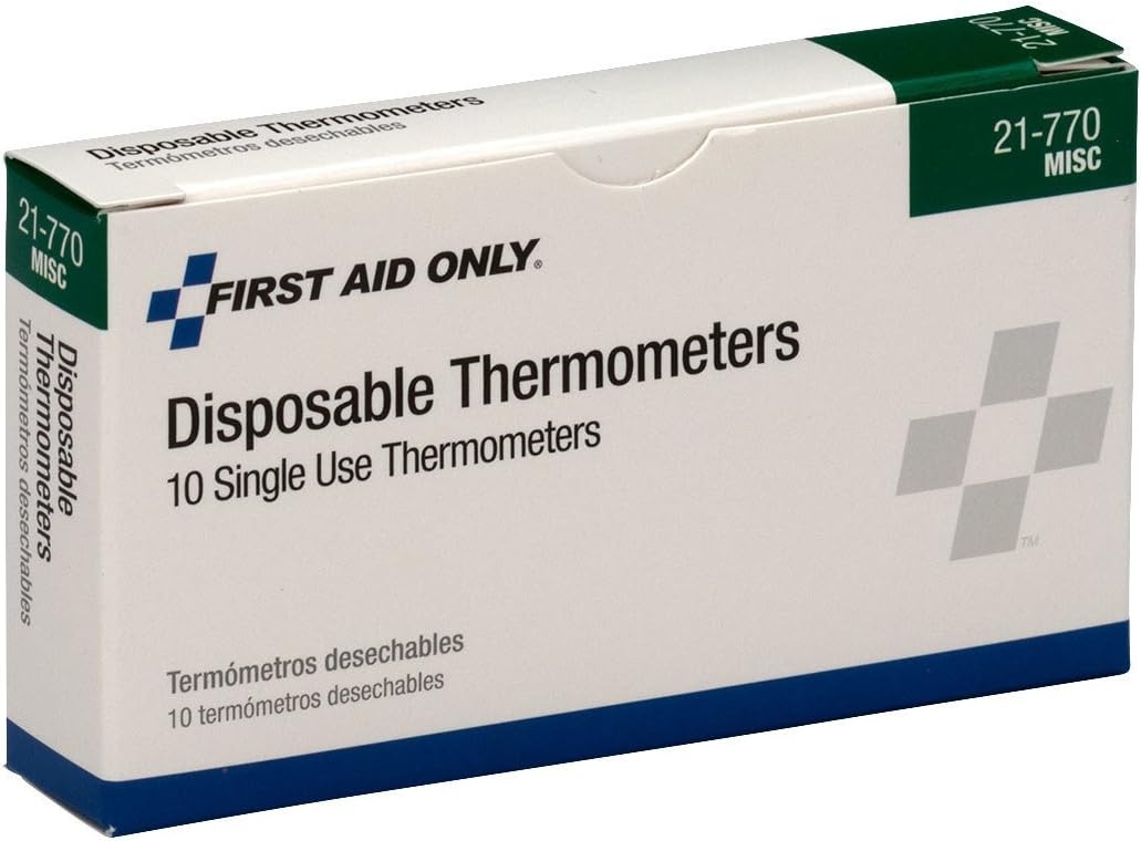 image:imageFirst Aid Only 21770 Disposable Thermometer for Fever 10 Pack10 Count Pack of 4
