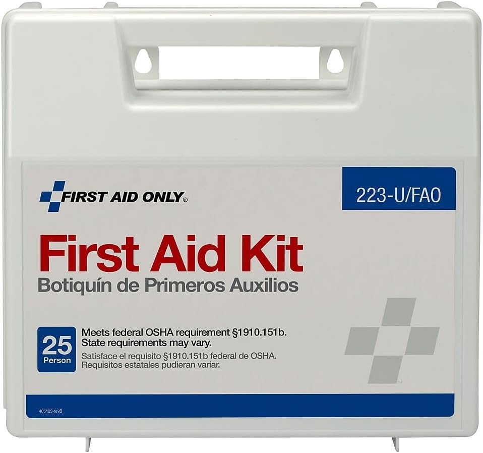 image:imageFirst Aid Only 223U OSHACompliant First Aid Kit AllPurpose 25Person Emergency First Aid Kit for Business Worksite Home and Vehicle 106 Pieces25 x 84 x 9