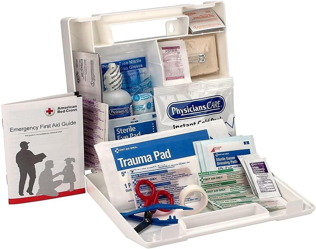 image:imageFirst Aid Only 223U OSHACompliant First Aid Kit AllPurpose 25Person Emergency First Aid Kit for Business Worksite Home and Vehicle 106 Pieces25 x 84 x 9