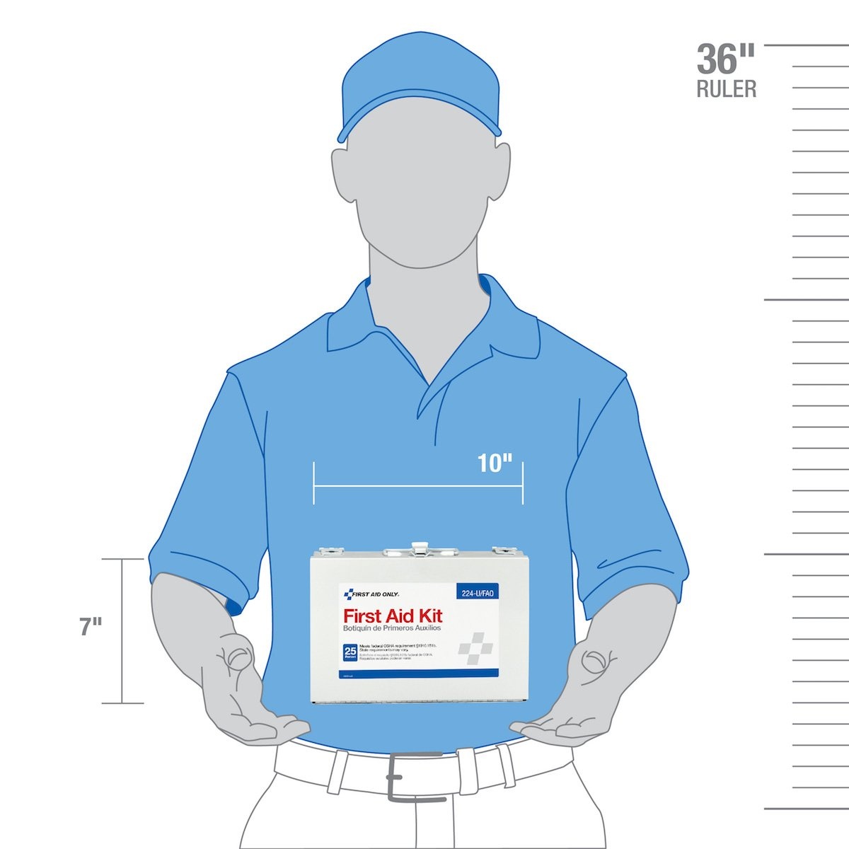 image:imageFirst Aid Only 224UFAO OSHACompliant 25Person Emergency First Aid Kit for Office Home Renovation Job Sites and Construction Vehicles 106 Pieces
