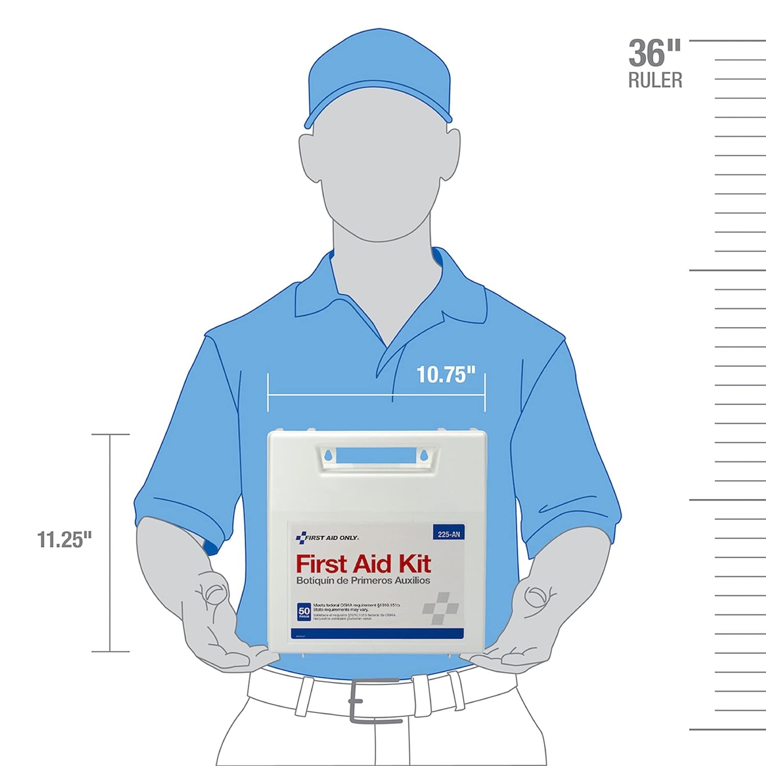 image:imageFirst Aid Only 225AN 50Person OSHACompliant First Aid Kit Emergency First Aid Kit for Office Home Car and Worksites 195 Pieces
