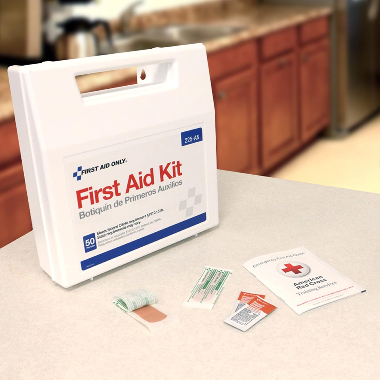 image:imageFirst Aid Only 225AN 50Person OSHACompliant First Aid Kit Emergency First Aid Kit for Office Home Car and Worksites 195 Pieces