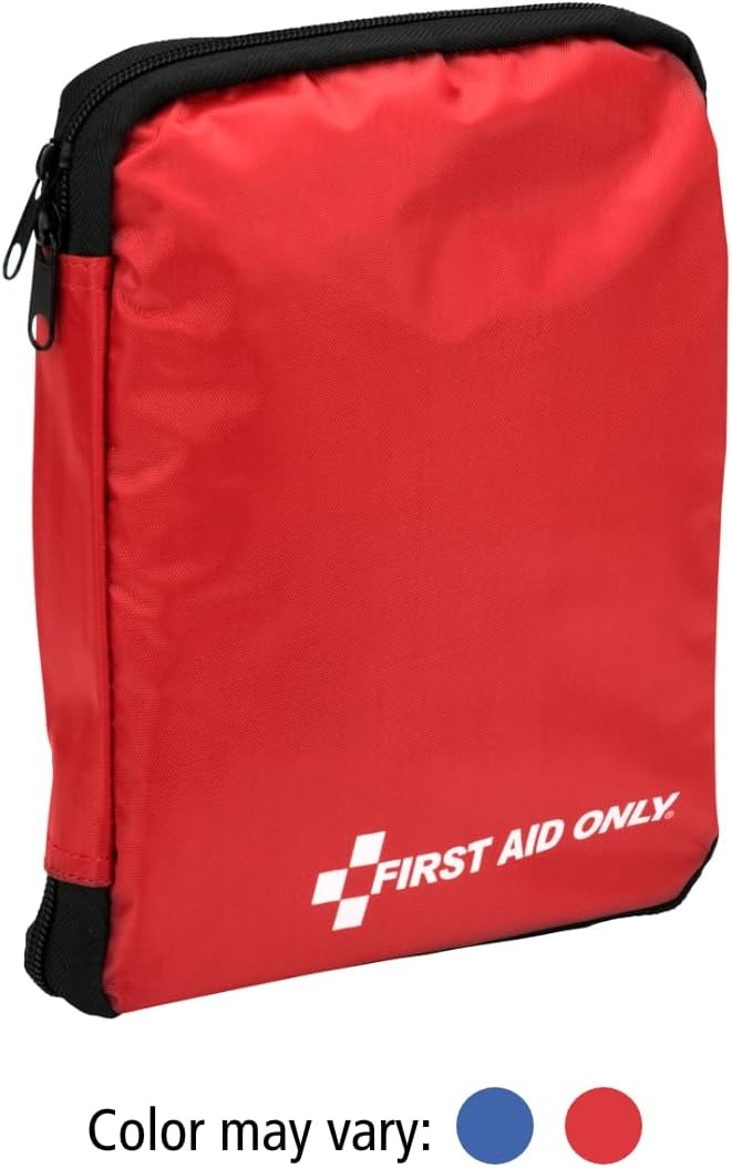 image:imageFirst Aid Only 298 Piece AllPurpose Emergency First Aid Kit for Home Office Car Apartment Dorm and Camping TravelFriendly Compact Pouch Fits in Backpacks Suitcases Cabinets and Drawers313 Piece