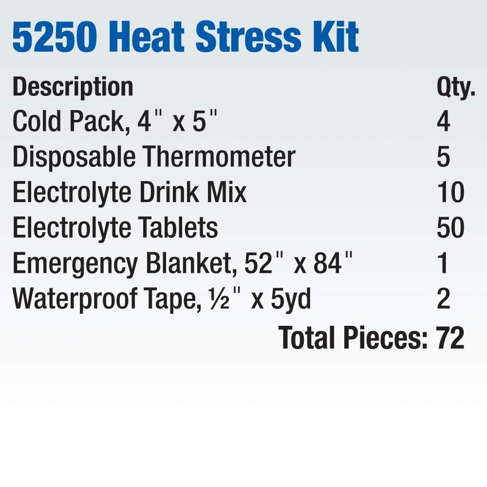 image:imageFirst Aid Only 5250 Heat Stress Kit OSHACompliant First Aid Kit for Heat Exhaustion and Heat Stroke Prevention 26 Pieces