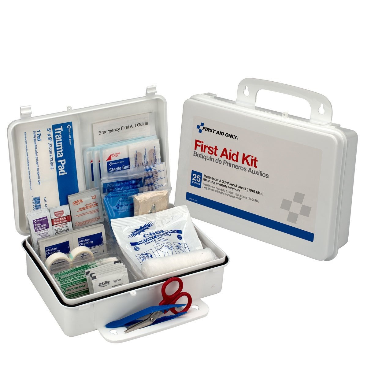 image:imageFirst Aid Only 6082 25Person Emergency First Aid Kit for Office Home and Construction 95 Pieces White