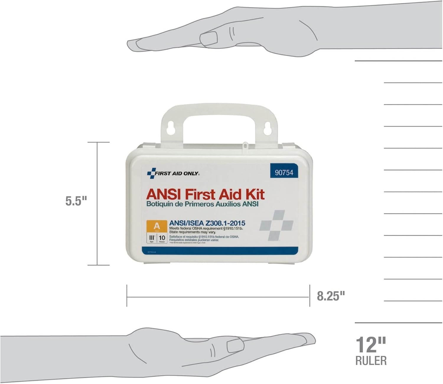 image:imageFirst Aid Only 90562 ANSI A 2015 and OSHA Compliant First Aid Kit 25Person Emergency First Aid Kit for Business Home Car and Construction Sites 89 PiecesBlack