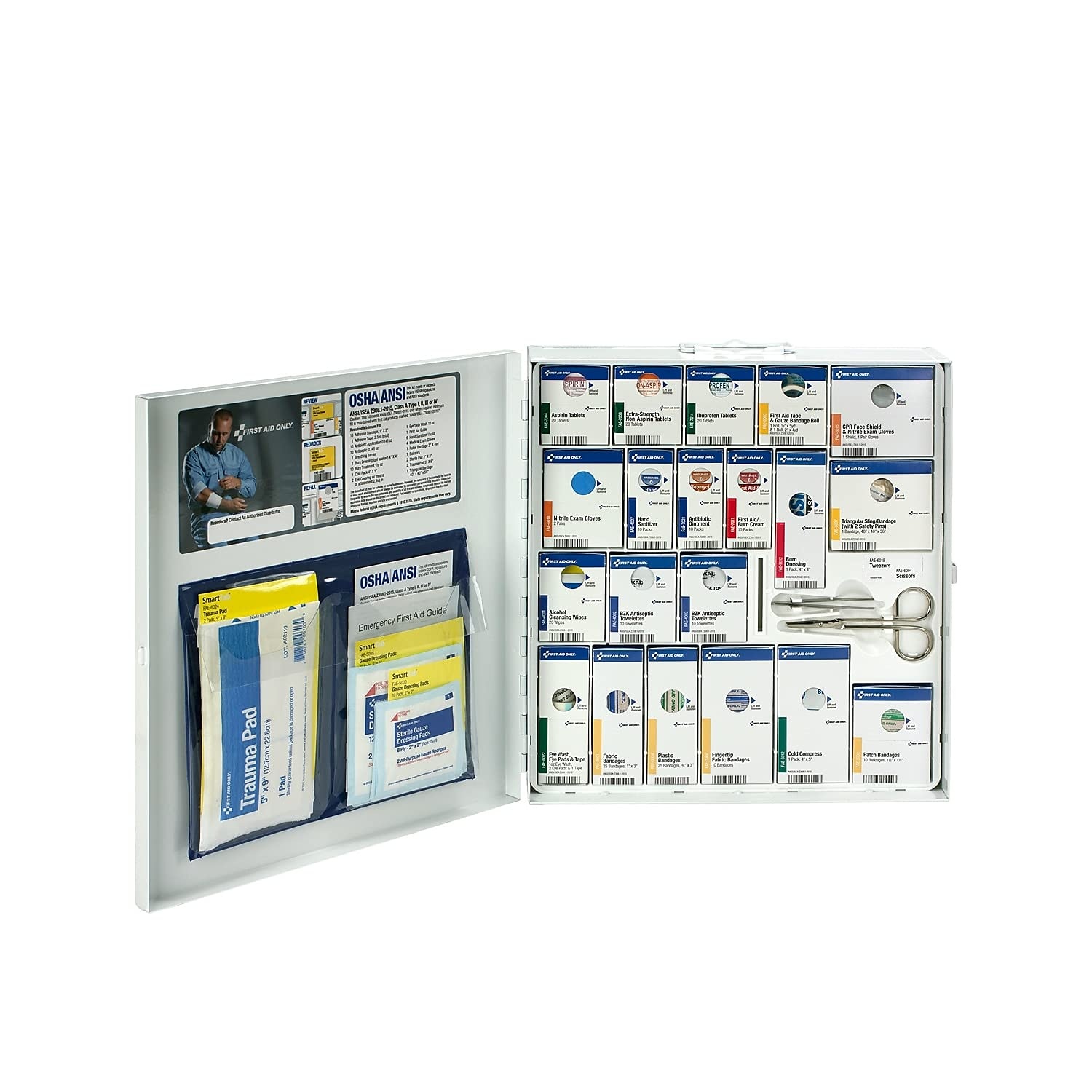 image:imageFirst Aid Only 90566 ANSI B 2015 and OSHA Compliant First Aid Kit 50Person Emergency First Aid Kit for Business Home Car and Worksites 199 Pieces