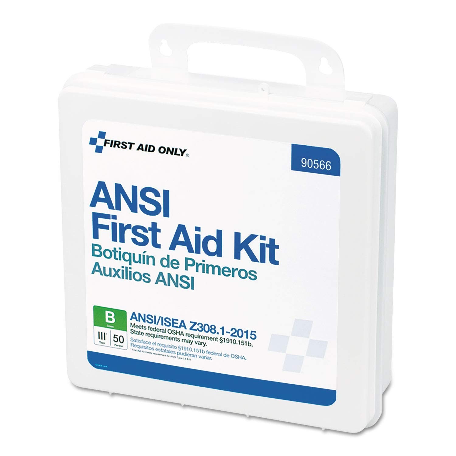 image:imageFirst Aid Only 90566 ANSI B 2015 and OSHA Compliant First Aid Kit 50Person Emergency First Aid Kit for Business Home Car and Worksites 199 Pieces