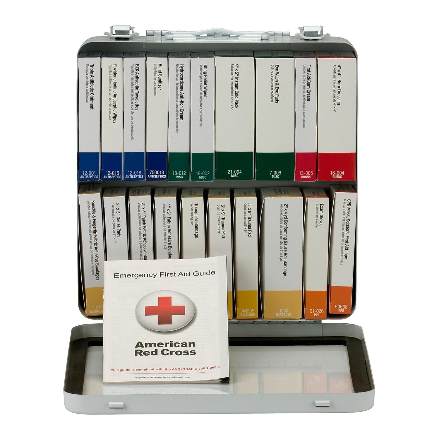 image:imageFirst Aid Only 90600 ANSI A 2015 and OSHA Compliant First Aid Kit 50Person Unitized Emergency First Aid Kit for Business Home Car and Worksites with 20 ColorCoded Boxes of First Aid Supplies
