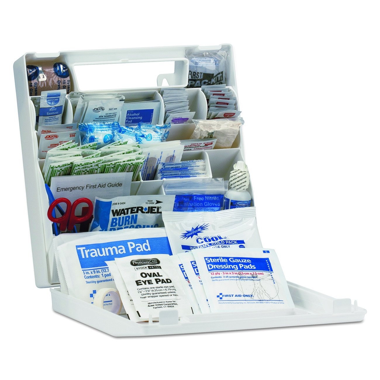 image:imageFirst Aid Only 90639 ANSI A 2015 and OSHA Compliant First Aid Kit 50Person Emergency First Aid Kit for Business Home Car and Worksites 183 Pieces50 Person