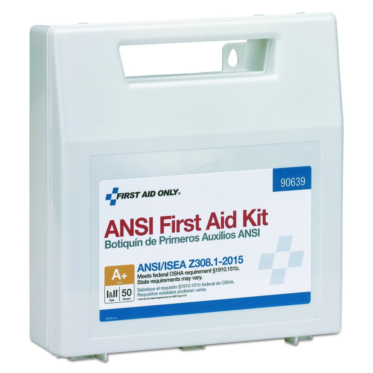 image:imageFirst Aid Only 90639 ANSI A 2015 and OSHA Compliant First Aid Kit 50Person Emergency First Aid Kit for Business Home Car and Worksites 183 Pieces50 Person