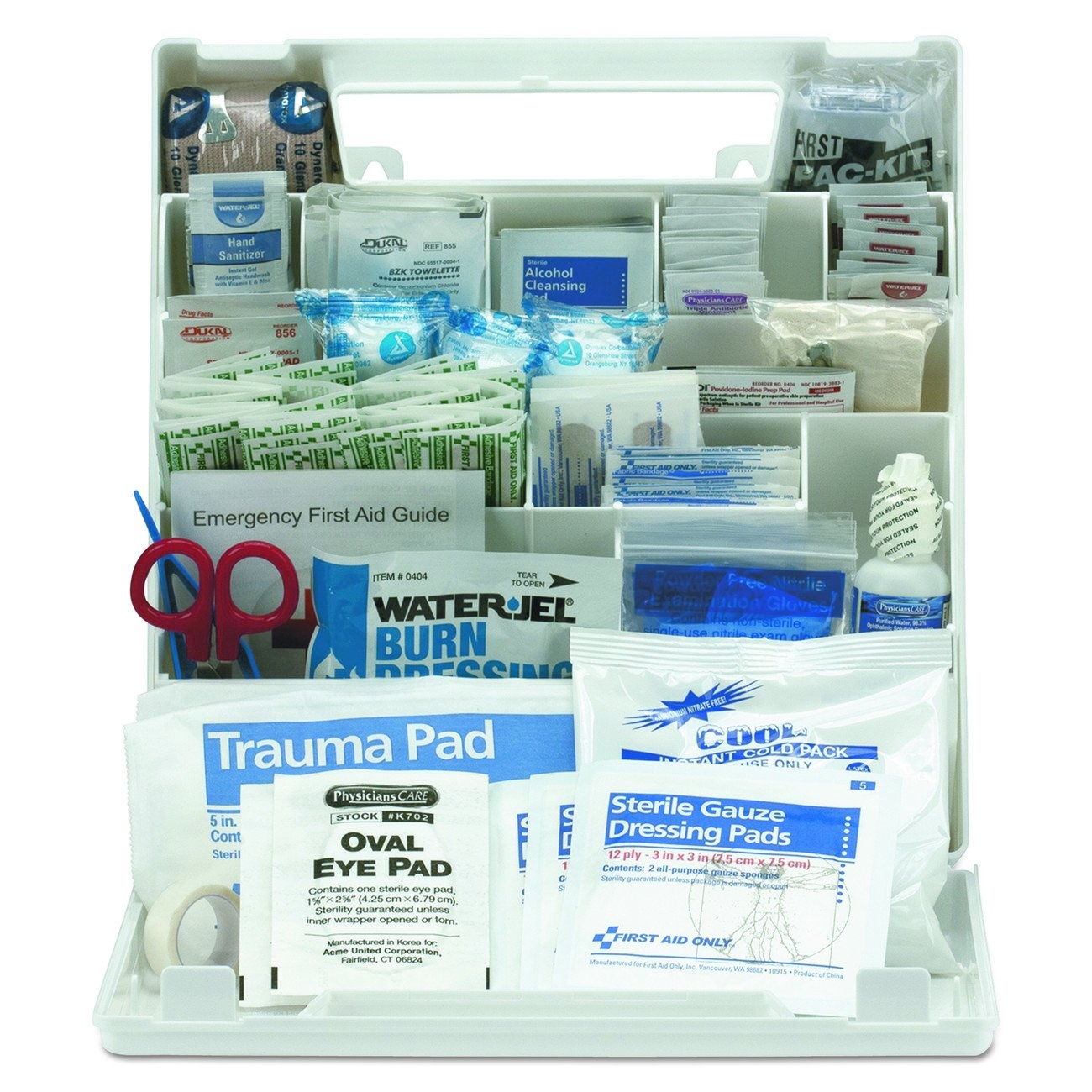 image:imageFirst Aid Only 90639 ANSI A 2015 and OSHA Compliant First Aid Kit 50Person Emergency First Aid Kit for Business Home Car and Worksites 183 Pieces50 Person